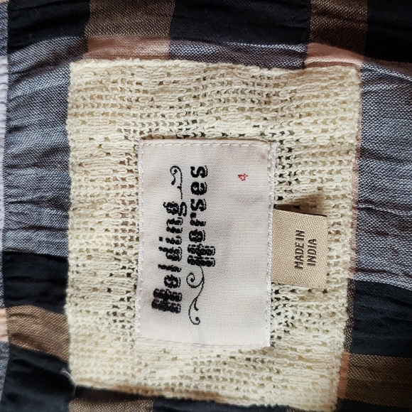 Anthropologie Holding Horses Sunlit Plaid Tunic sz 4 Women's Top - Picture 8 of 14